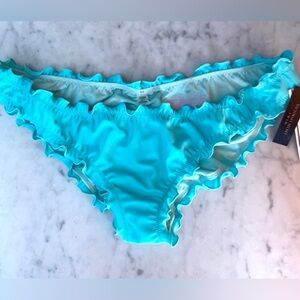NEW Size M Victoria's Secret Aqua /Teal Swim Bikini Bottom